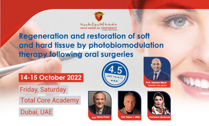 Regeneration and restoration of soft and hard tissue by photobiomodulation therapy following oral surgeries
