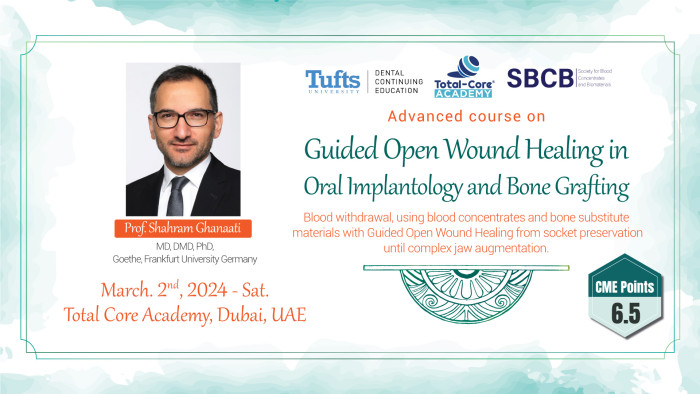 Advanced course on Guided Open Wound Healing in Oral Implantology and Bone Grafting
